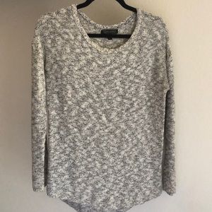 Heathered gray sweater